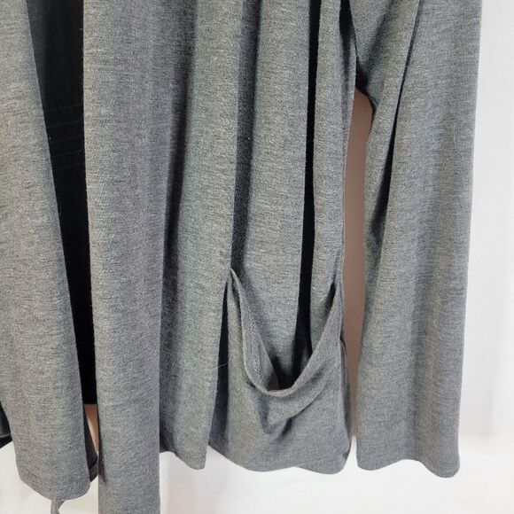 Gray Open Front Cardigan - Picture 7 of 8